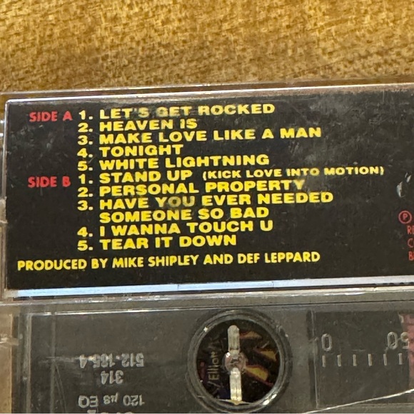 Vintage Def Leppard Adrenalize 1992 Album Cassette Tape 80s 90s Music - Picture 3 of 9